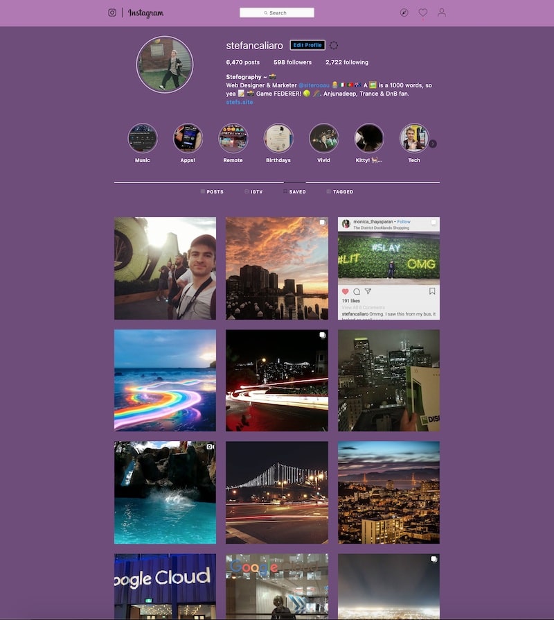 Instagram portfolio